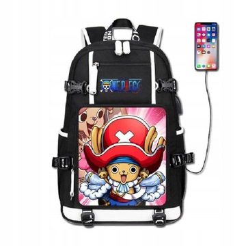 Plecakone kawałek USB ładowanie plecak anime luffy