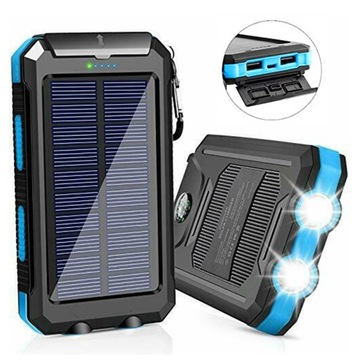 СОЛНЕЧНОЕ ЗАРЯДНОЕ УСТРОЙСТВО POWERBANK 30000 МАЧ 2XUSB ФАКЕЛ Водонепроницаемый ДИЗАЙН