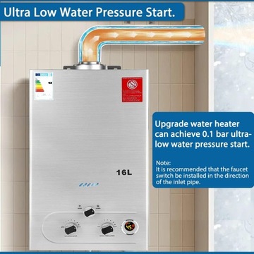 Podgrzewacz Wody LPG 32KW 16 L Podgrzewacz Gazowy 16LPM do kampera, domu