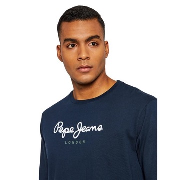 PEPE JEANS PÁNSKE TRIČKO S DLHÝM RUKÁVOM EGGO LONG N TMAVOMODRÁ r.M