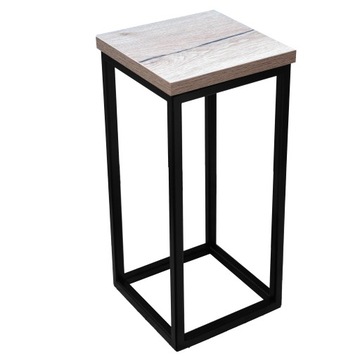 Подставка для цветов, металл, сталь, промышленный стол LOFT, столешница, Дуб Артизан