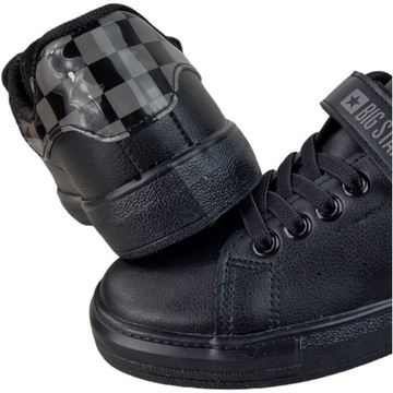 Детские кроссовки Big Star, черные спортивные туфли на липучке NN374056 30