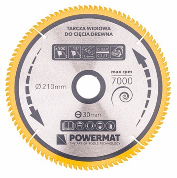 Tarcza WIDIOWA TDD-210x30x100Z 210 mm Powermat