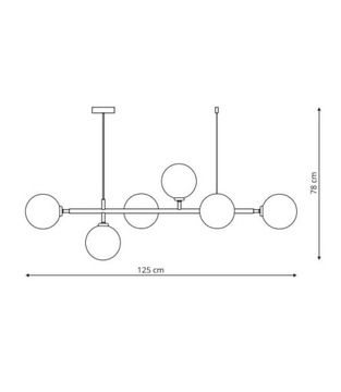 Подвесной светильник Alisa 6xE14 чёрный/белый LP-005/6P BK/WH