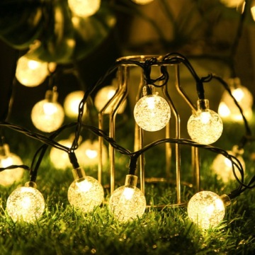 СОЛНЕЧНАЯ САДОВАЯ ГИРЛЯНДИЯ ШАРИКИ 40 светодиодов