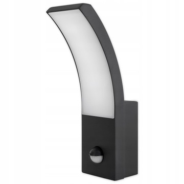 LAMPA KINKIET ZEWNĘTRZNY LED ALU Z CZUJNIKIEM RUCHU 9W IP54
