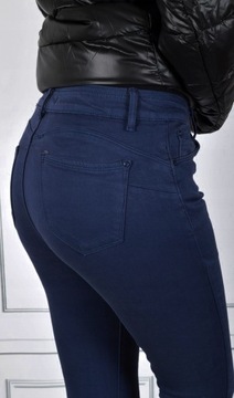 Spodnie Jeansy Wysoki Jeansowe Push Up PLUS SIZE