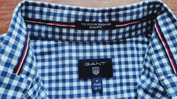 GANT The Poplin Gingham KOSZULA LOGO M