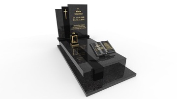 Książka Nagrobna Granitowa Grawer 40x30x5 cm + klin