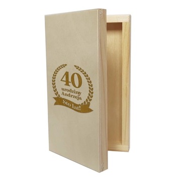 PREZENT NA 40 URODZINY PUDEŁKO NA PIENIĄDZE 40 LAT