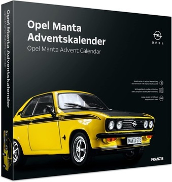 FRANZIS Opel Manta kalendarz adwentowy, metalowy zestaw w skali 1:24