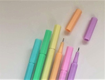 РУЧКИ ПАСТЕЛИ, 6 ШТ, ШКОЛЬНАЯ ИДЕЯ