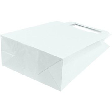 БЕЛЫЙ ЭКО БУМАЖНЫЙ ПАКЕТ 18х8х23 х 100 шт.