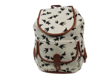Plecak A4 szkolny duży VINTAGE unisex RETRO szkoła