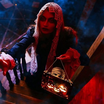 DEKORACJA WISZĄCA DYNIA HALLOWEEN Z OŚWIETLENIE