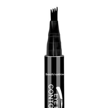 4-точечная ручка для бровей, водостойкая, черная для макияжа