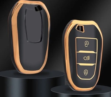 ETUI KLÍČEK POUZDRO PEUGEOT 308 408 508 2008 3008 5008 ČERNÁ