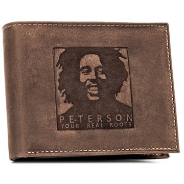 Portfel męski z tłoczonym wizerunkiem Boba Marleya - Peterson