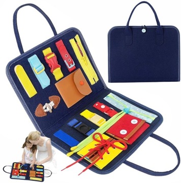 TABLICA MANIPULACYJNA TORBA SENSORYCZNA MONTESSORI