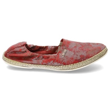 Czerwone Espadryle Lemar Damskie Lekkie Buty