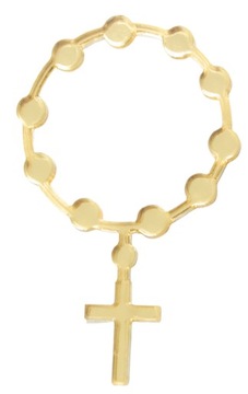 DEKORACJA NA BOK TORTU KOMUNIA RÓŻANIEC Złoty