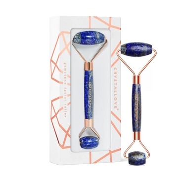 CRYSTALLOVE Masażer do twarzy z lapisu lazuli - lapis lazuli roller