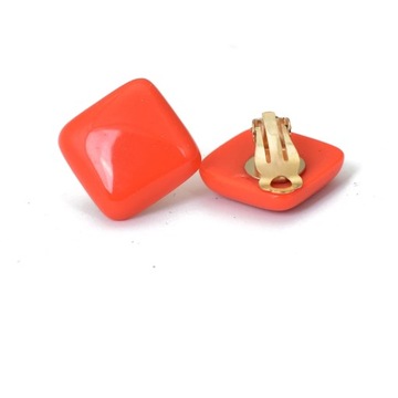 Minimalist Red Yellow Ear Cuff Geometric Square Clip Earrings For Women Res