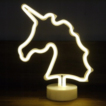 3D LED НЕОН Ночник UNICORN Единорог КРАСИВЫЙ