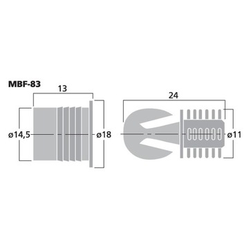 ШПИЛЬКИ ДЛЯ КРЫШЕК КРЮЧКИ MONACOR MBF-83
