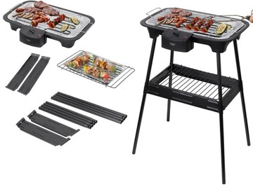 GRILL ELEKTRYCZNY 2w1 STOJĄCY STOŁOWY 2400W OGRÓD