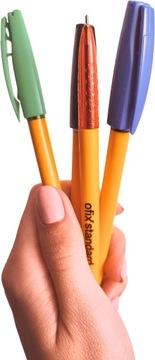 OFIX Standard, традиционная офисная ручка ШАРИКОВАЯ ДОПОЛНИТЕЛЬНАЯ 0,7 мм, черная с зажимом