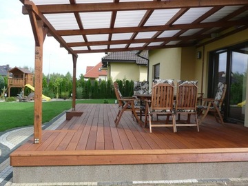 Ребристая дубовая террасная доска