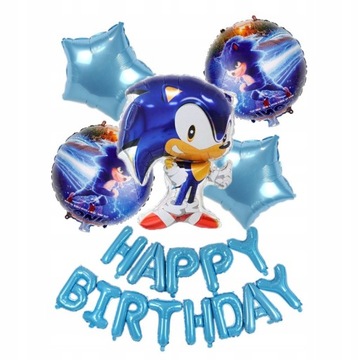 Sonic Tematyczne dekoracje urodzinowe 27 SZT