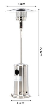 НАГРЕВАТЕЛЬНЫЙ ЗОНТИК ГАЗОВЫЙ РАДИАЦИОННЫЙ КРЫШКА 13кВт