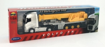 Фура VOLVO FH кран модель WELLY 1:64