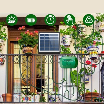 СОЛНЕЧНАЯ СИСТЕМА КАПЕЛЬНОГО ПОЛИВАНИЯ САДОВ 15 м + 15 АВТОМАТИЧЕСКИХ ФОРСУНОК