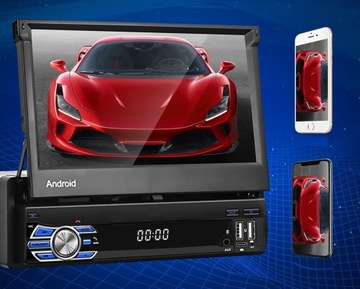 АВТОМОБИЛЬНЫЙ РАДИО 1 DIN ANDROID 13 GPS USB WIFI 2 ГБ ОЗУ ЗЕРКАЛО LINK