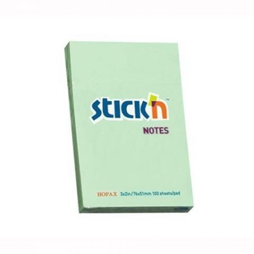 KARTECZKI SAMOPRZYLEPNE STICK 76X51 Pasel Zielony