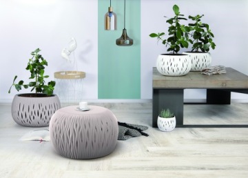 Цветочный горшок SANDY BOWL DSK370 + БЕЛАЯ ВСТАВКА