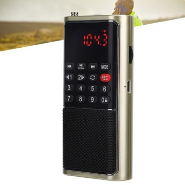 МАЛЕНЬКАЯ ПОРТАТИВНАЯ КАРМАННАЯ РАДИО НА АККУМУЛЯТОРЕ FM 3W L-338