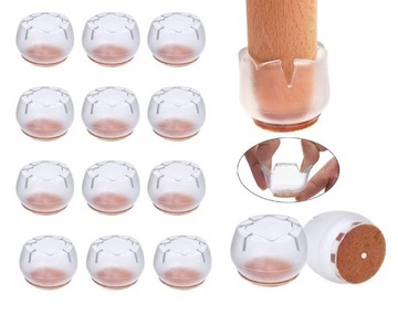 16x NAKŁADKI NOGI KRZESŁA MEBLE FILC SILIK 25-29mm
