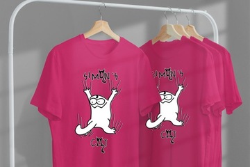 KOSZULKA DAMSKA KOBIECA T-SHIRT KOT SIMONA SIMON'S CAT M PREZENT JAKOŚĆ