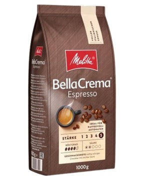 Кофе в зернах MELITTA BELLACREMA ESPRESSO 1кг | сильная прожарка, глубокий вкус