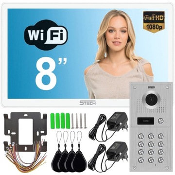 Wideodomofon 5TECH Wi-Fi Verus PLUS 84222 Czytnik Szyfrator Stal NIERDZEWNA
