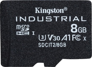 Kingston Karta pamięci Micro Secure Digital Card Industria, 8GB, micro SDHC