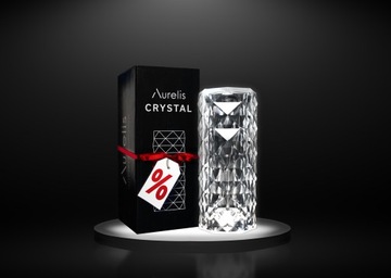 Lampka Nocna Aurelis Crystal LED RGB PILOT| PREZENT na ŚWIĘTA
