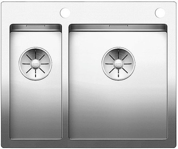 BLANCO CLARON 340/180-IF/A stal polerowana prawa, korek auto., InFino, Push