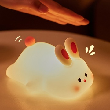 Силиконовый ночник Big Face Rabbit Tap, заряжаемый через USB