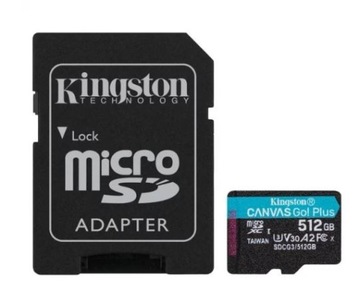 Kingston microSDXC Canvas Go Plus 512 ГБ 170R A2 U3