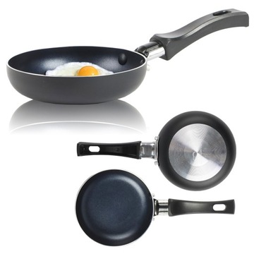 PATELNIA NA JAJKO TRADYCYJNA LEKKA WYGODNA MINI POWŁOKA NON - STICK 12 CM
